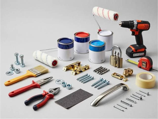 Construction hardware tools and fittings